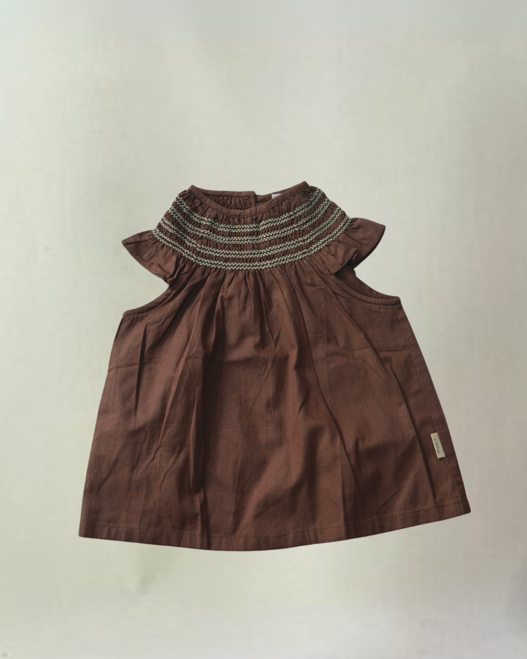 Brown Smocking Dress