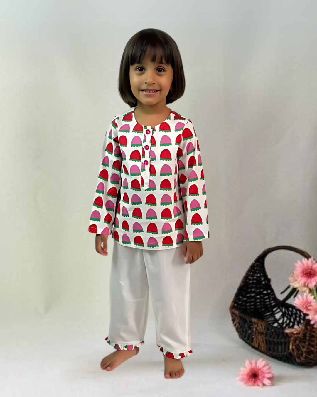 Strawberry Printed Night Dress