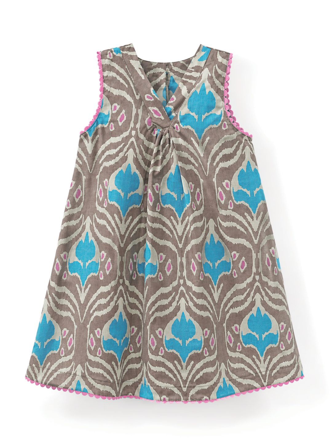 Light Green Ikat Printed Tunic Set