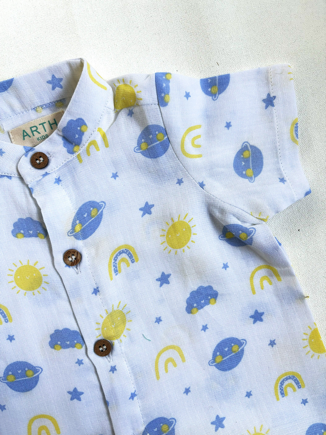 Sunshine Printed Cotton Co-ord Set for Baby Boys