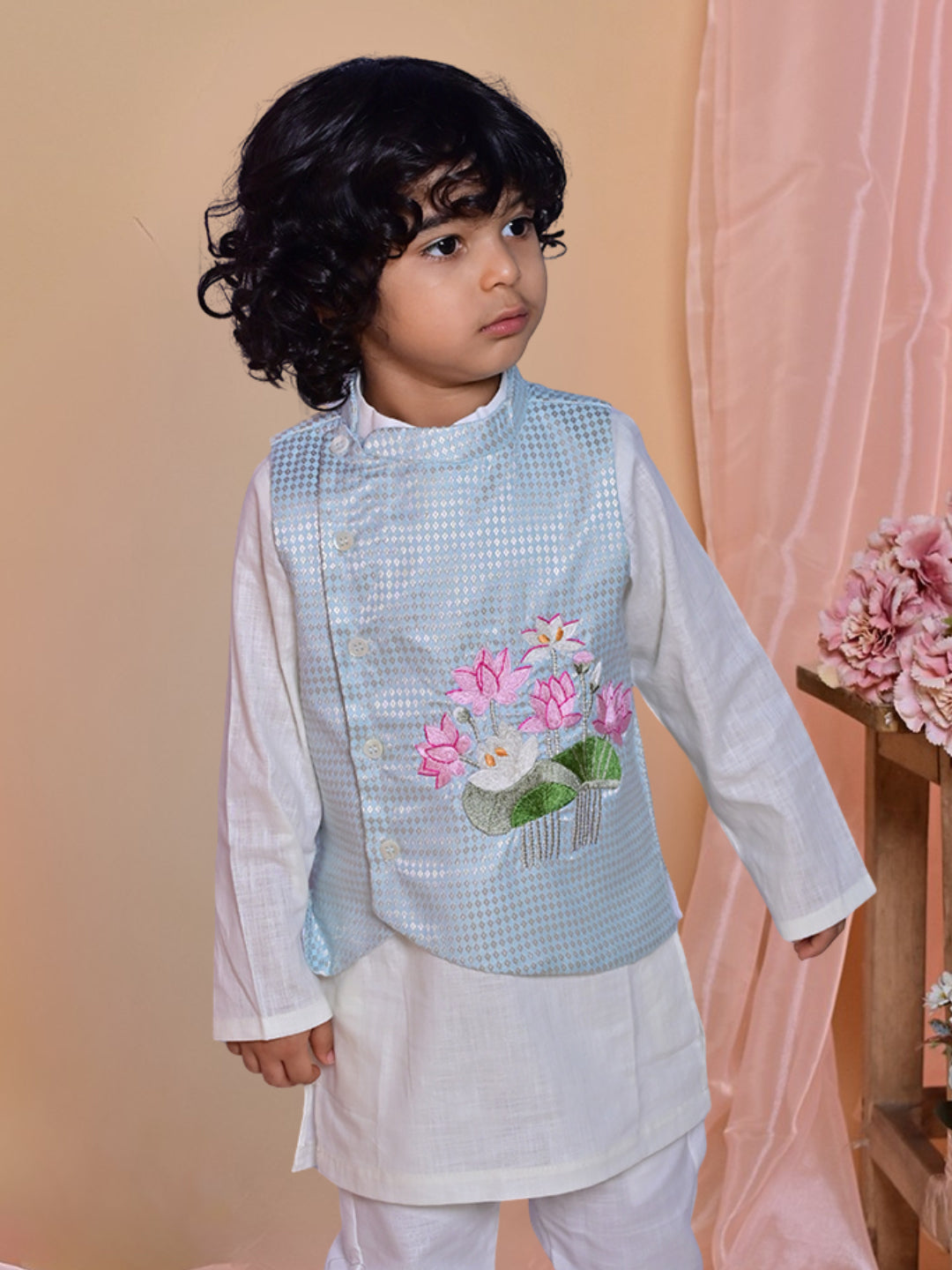 Blue Lotus Jacket Set