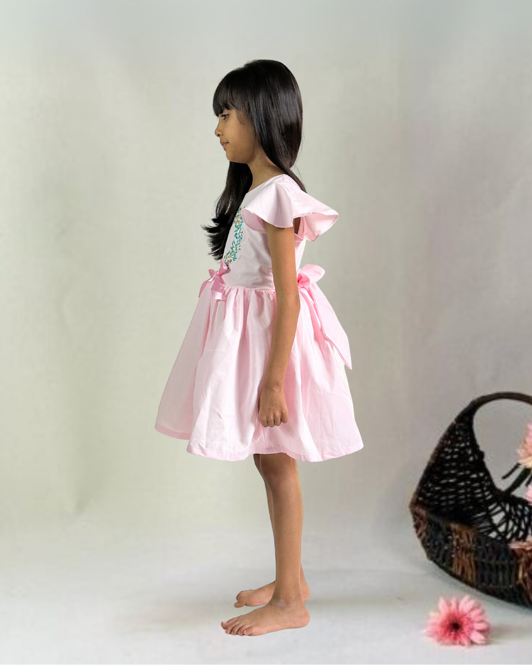 Wreath Embroidered Dress