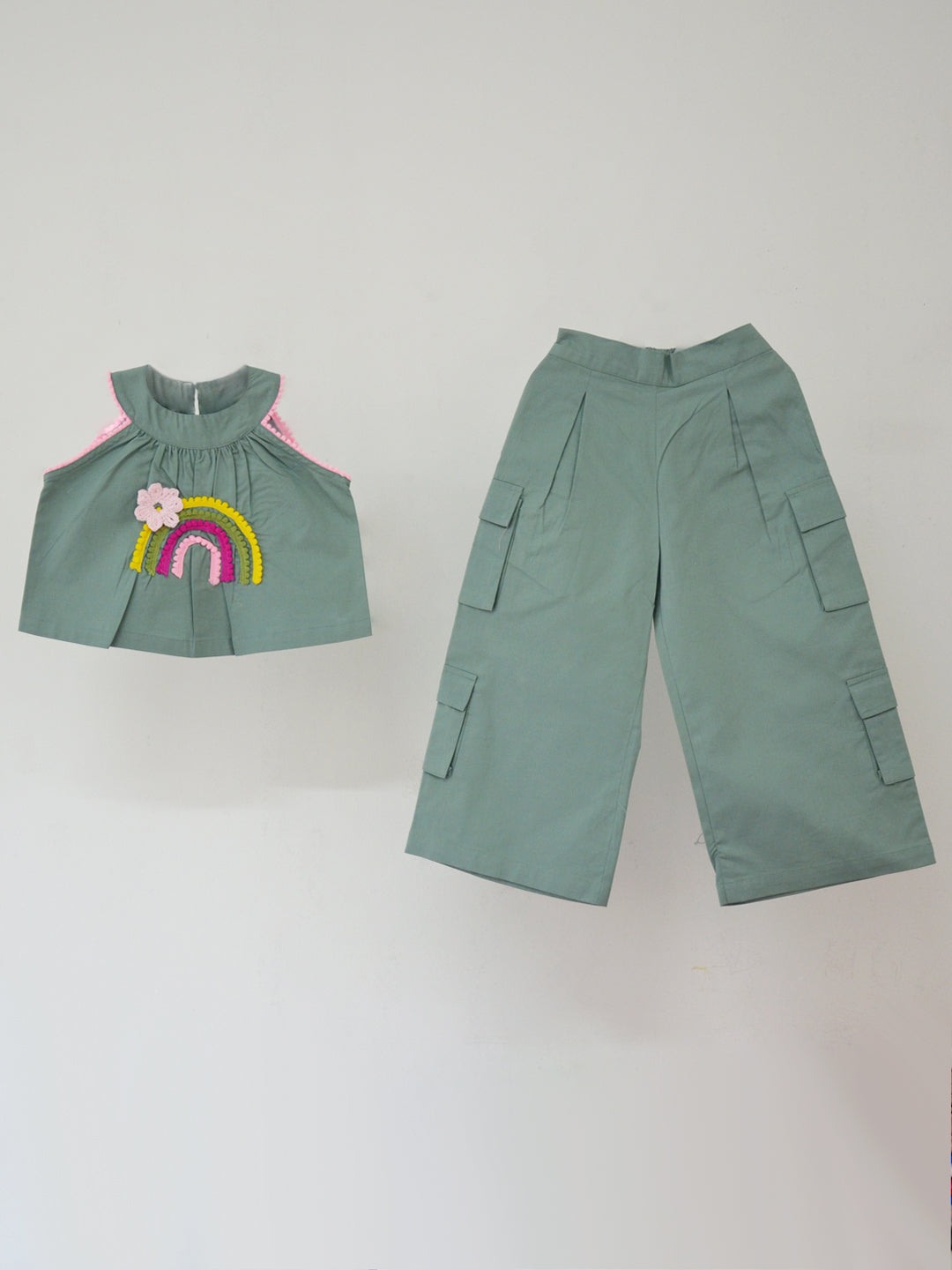 rainbow green coord set