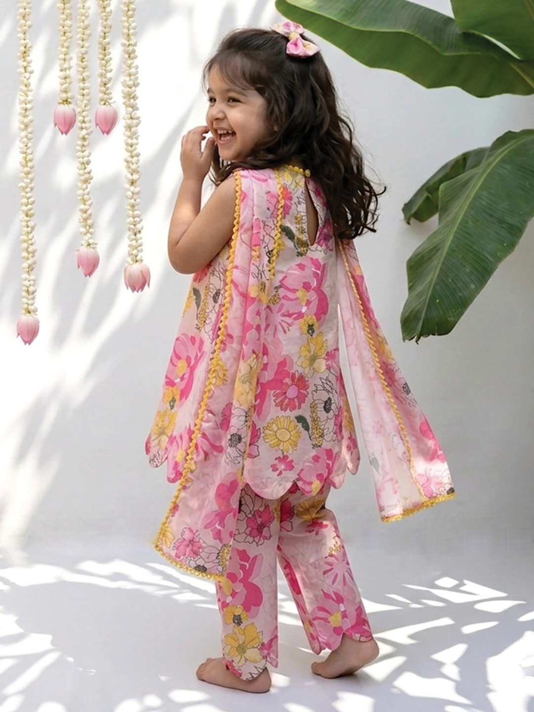 Gulabi Hansi Flower Printed Tunic Set