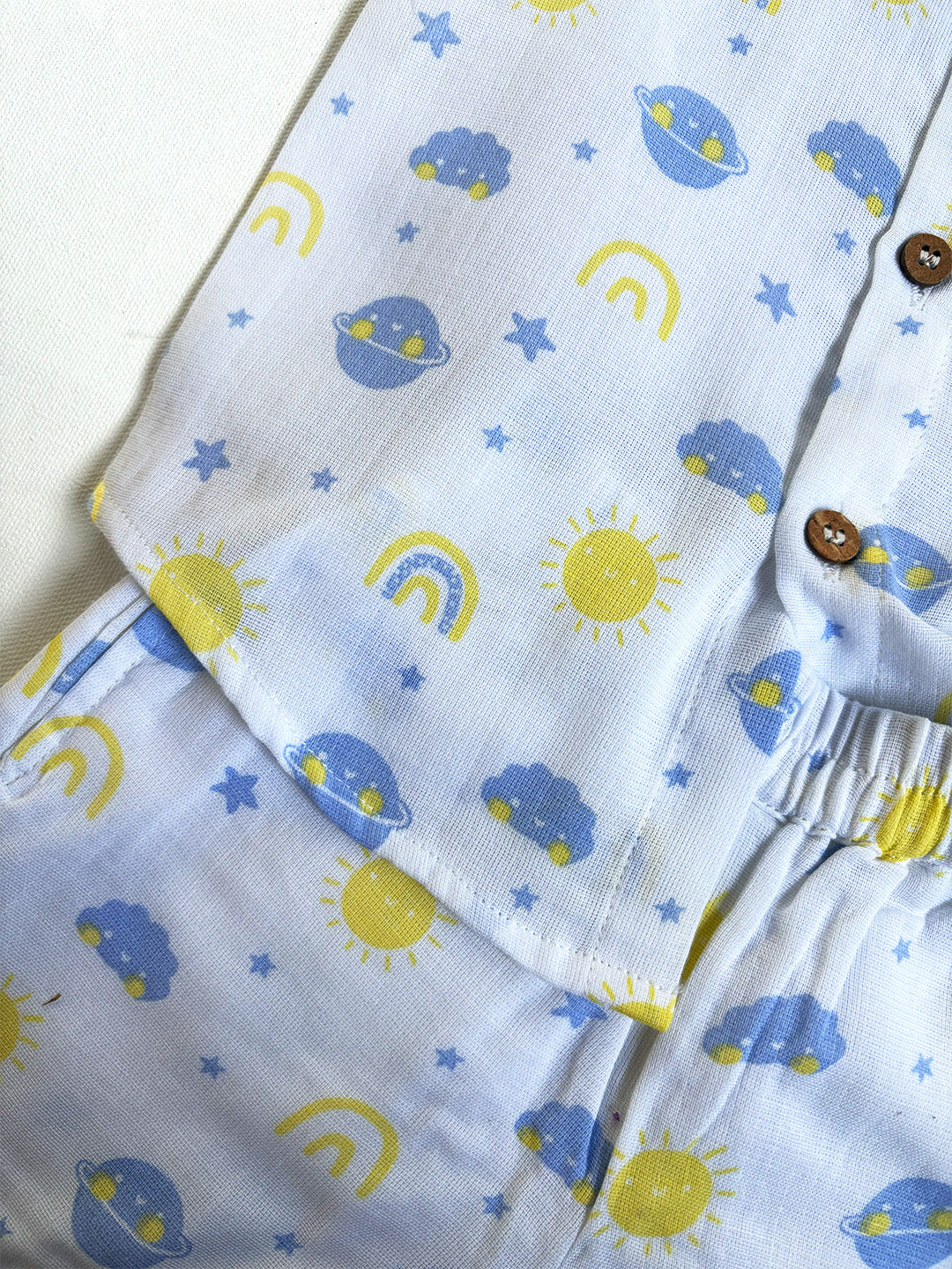 Sunshine Printed Cotton Co-ord Set for Baby Boys