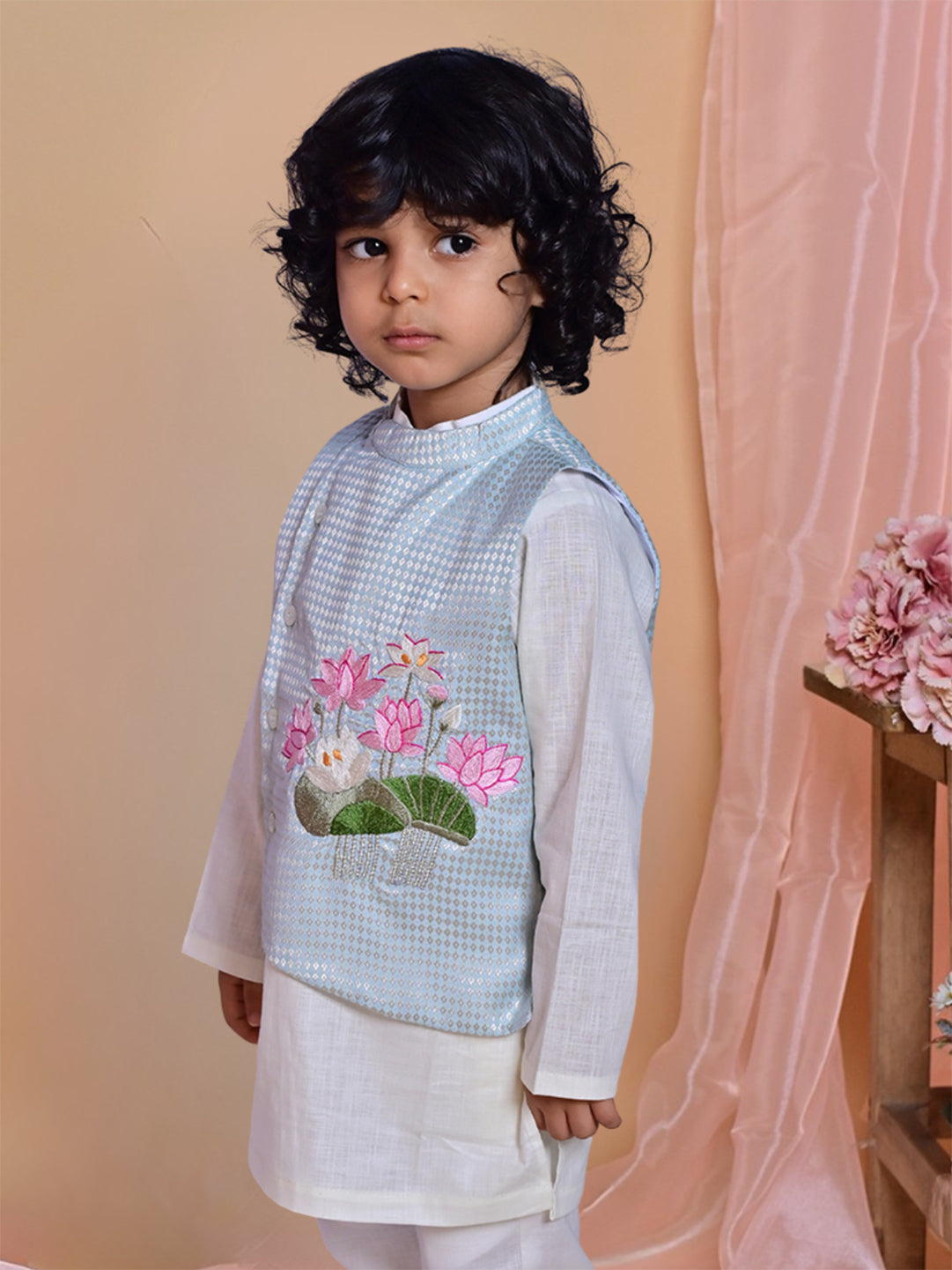Blue Lotus Jacket Set