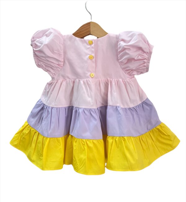 Colorblock Cotton Frill Dress