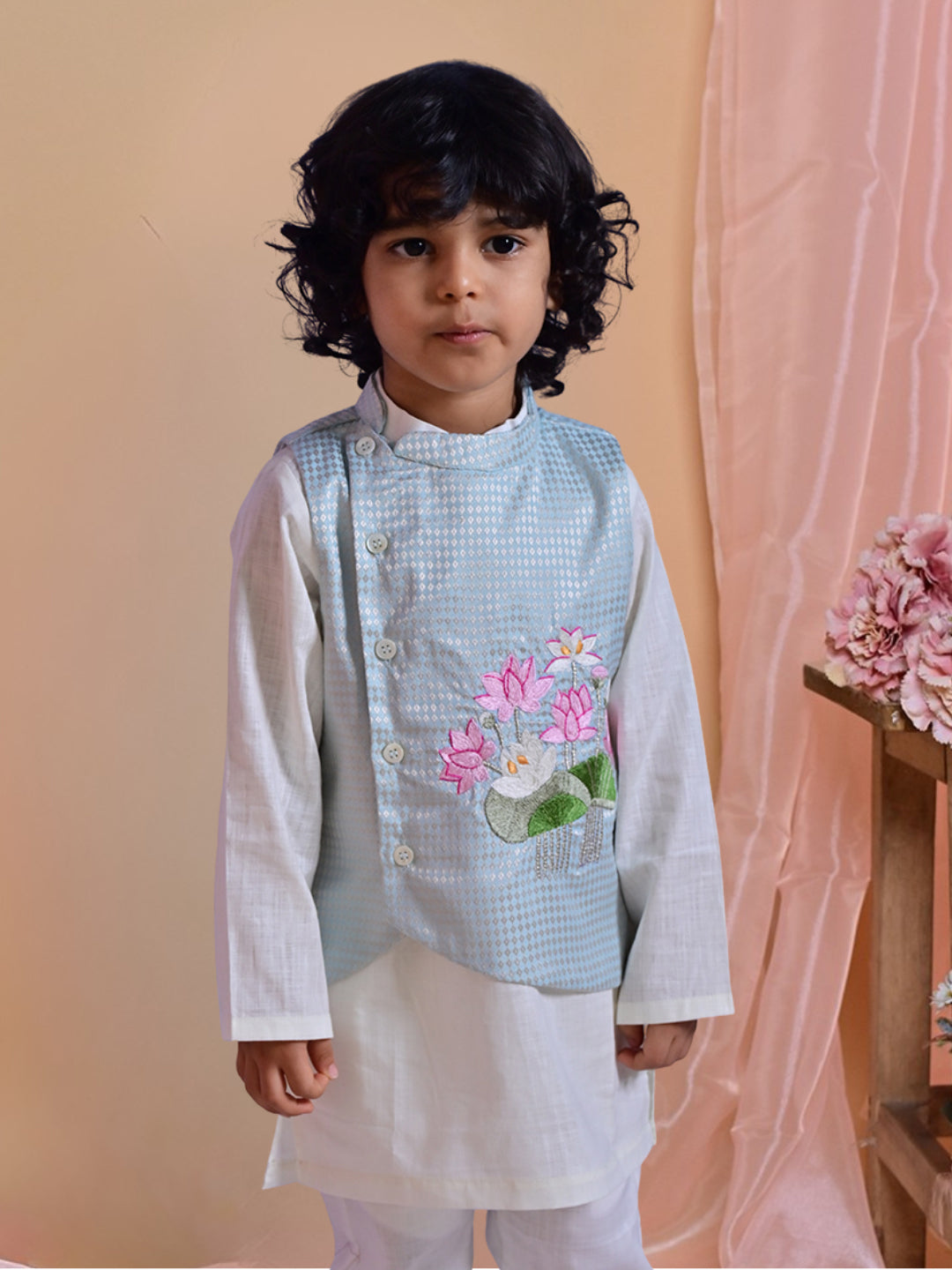 Blue Lotus Jacket Set