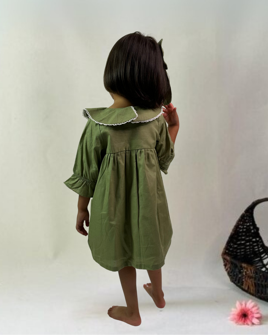 Moss Embroidered Dress