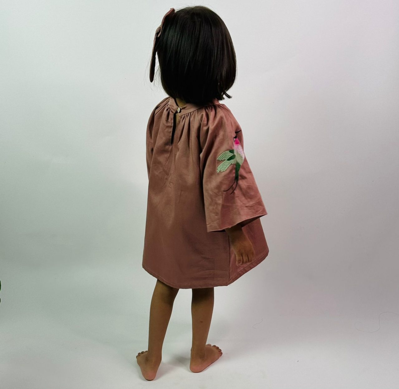 Kastanienbraunes Raglonkleid