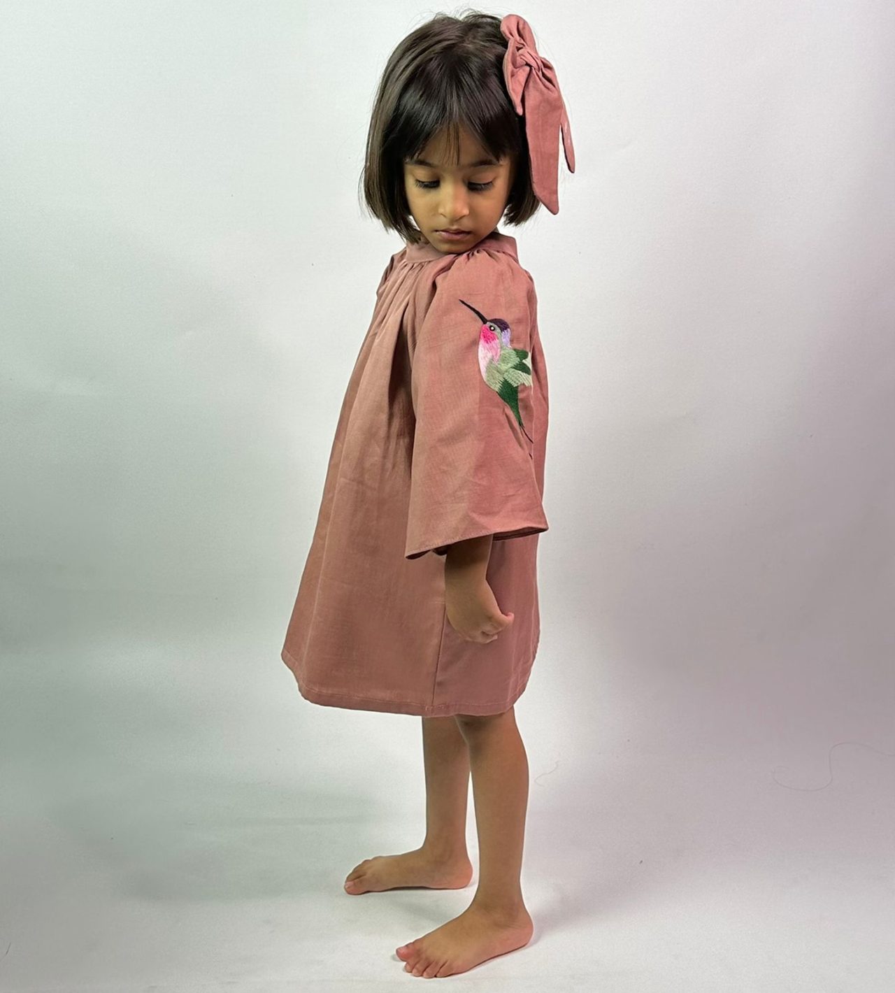 Kastanienbraunes Raglonkleid