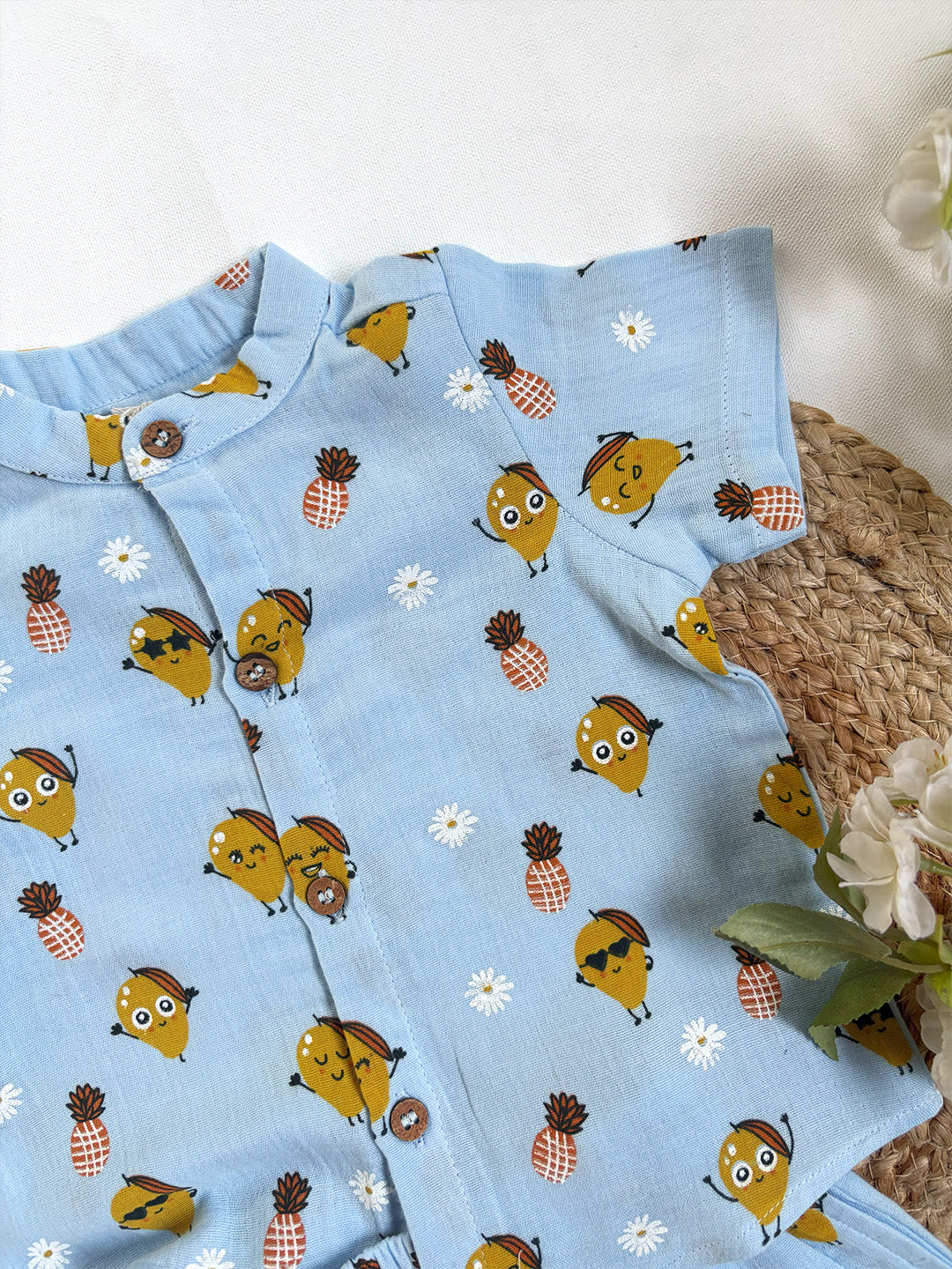 Sweet Mango Printed Cotton Co-ord Set for Baby Boys