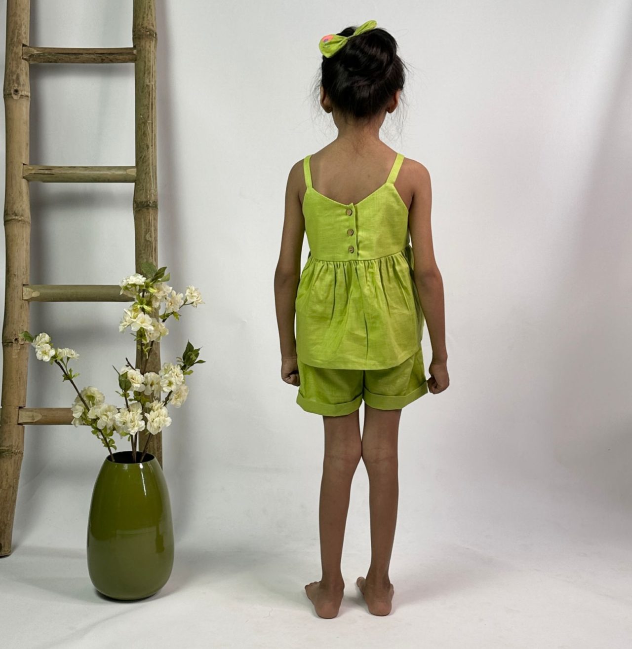 Green Bird Spaghetti Shorts