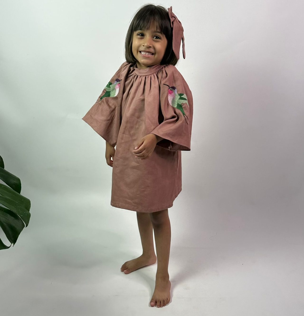 Kastanienbraunes Raglonkleid