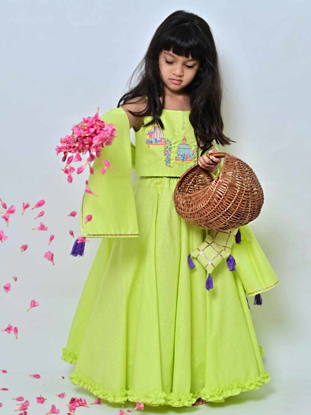 Lime Lehenga Set