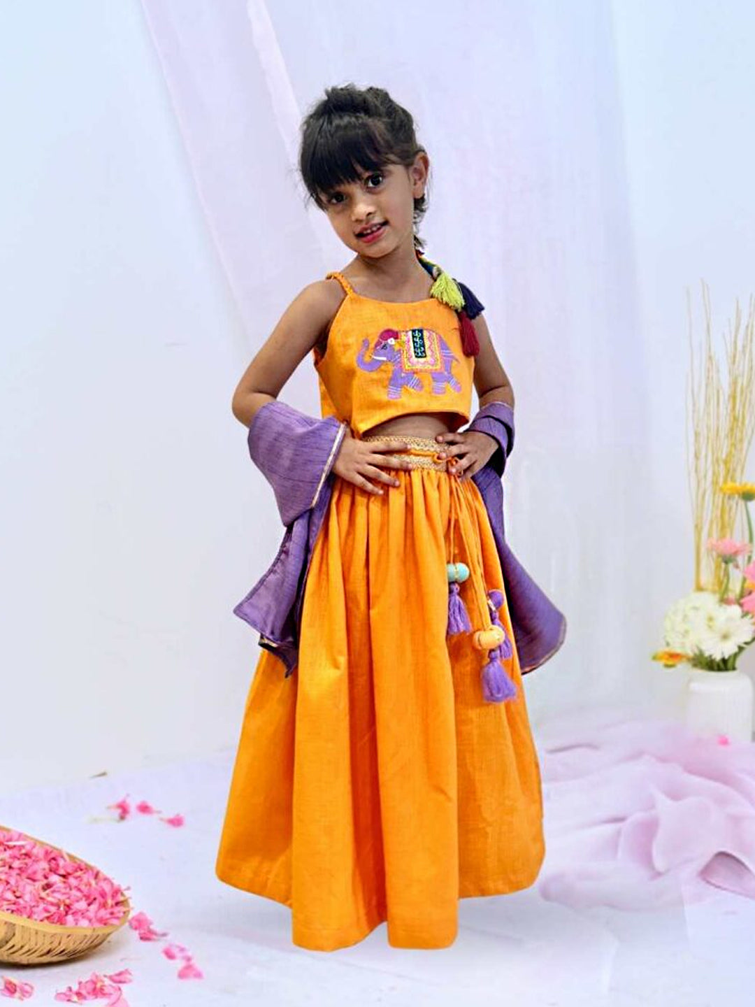 Orange Lehenga Set