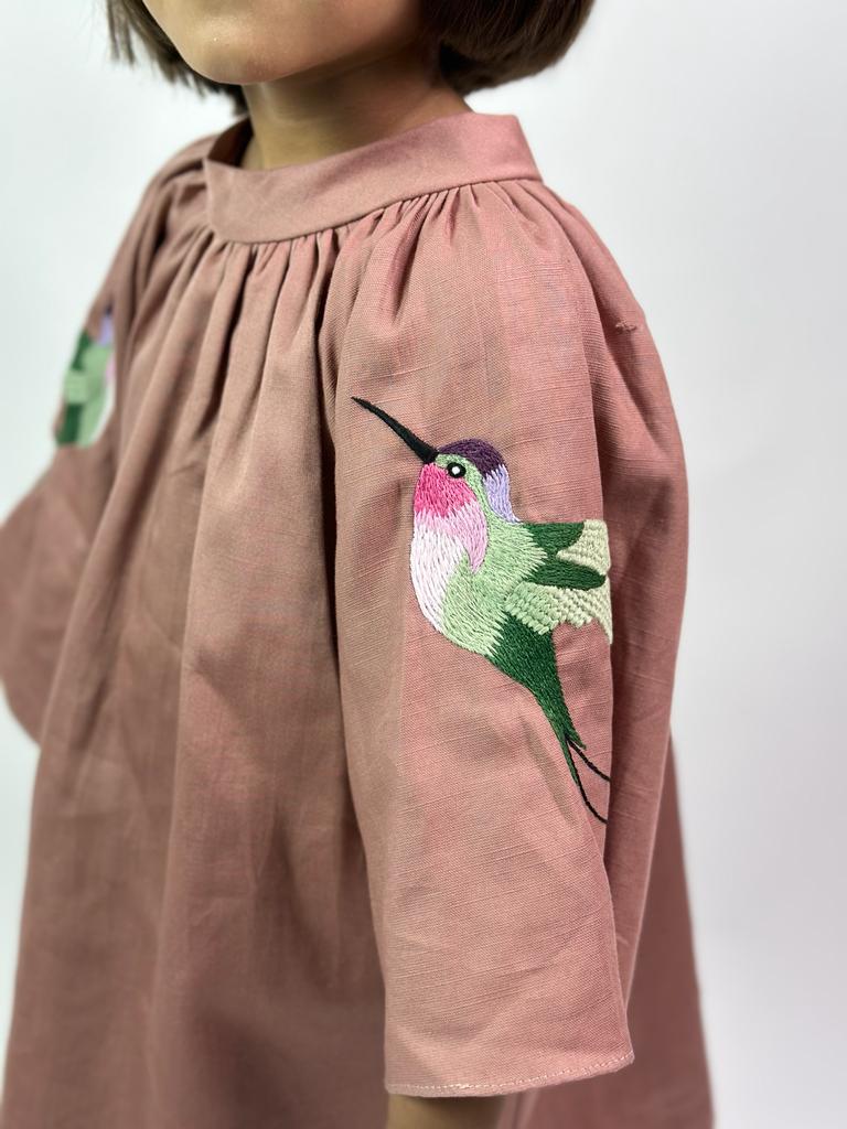 Kastanienbraunes Raglonkleid