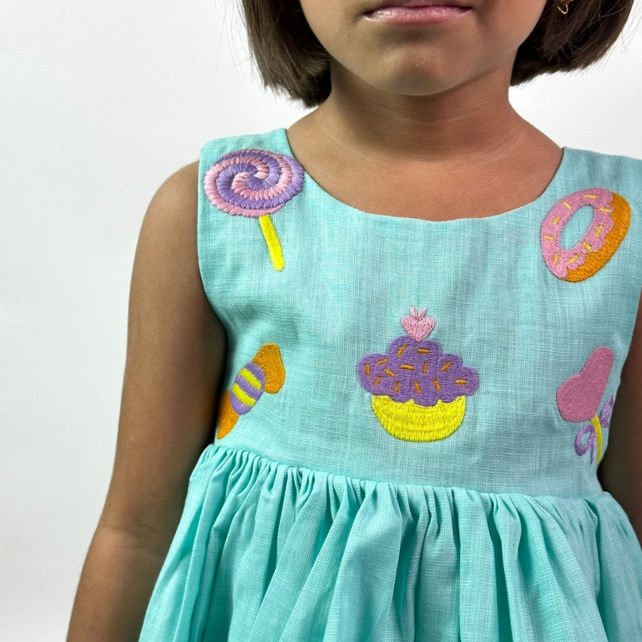 Cyan Candy Party Wear Dress