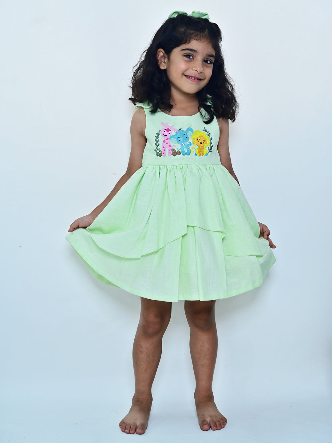 Animal Green Dress
