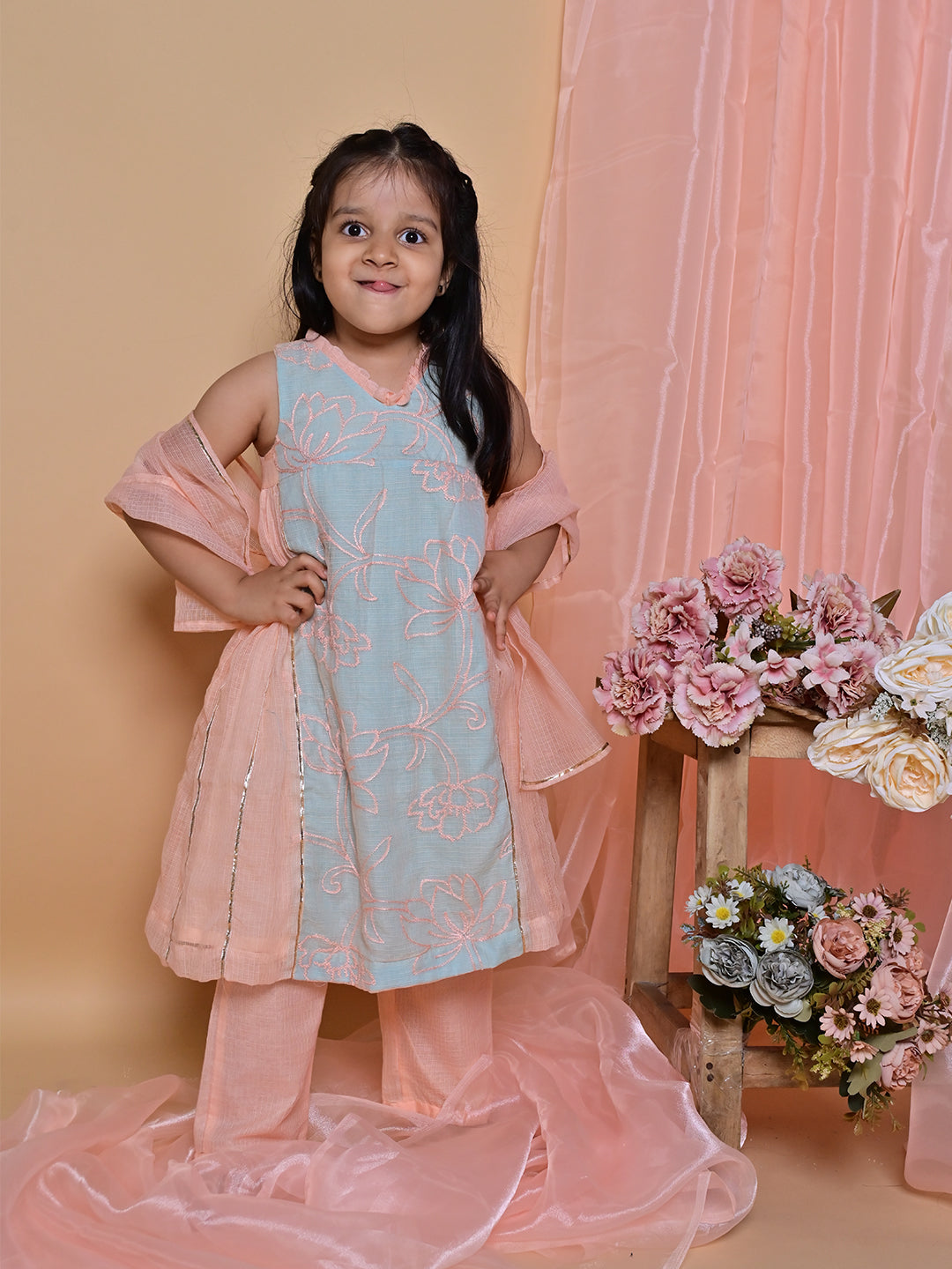 Timeless Peach Tunic Set