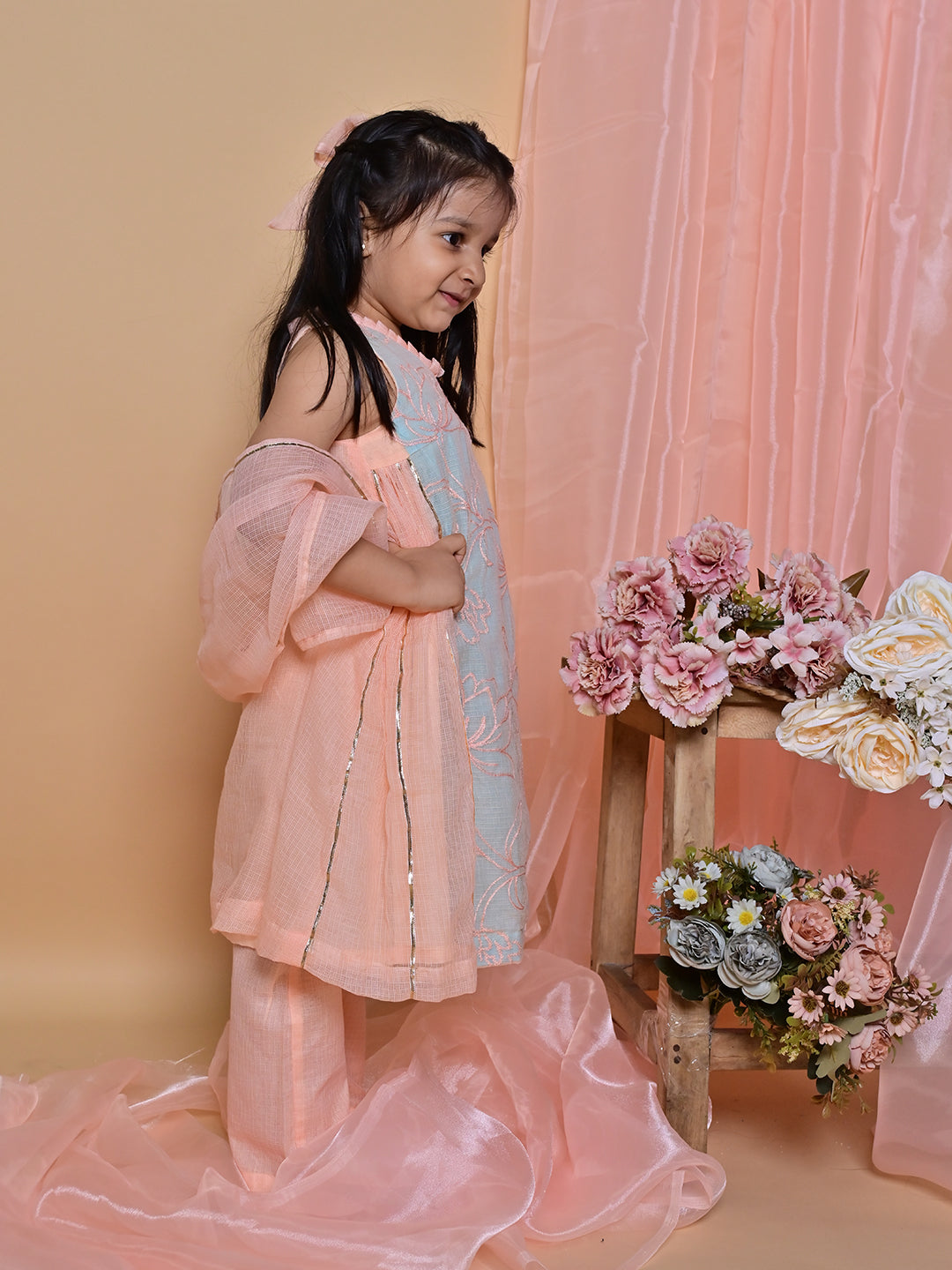 Timeless Peach Tunic Set