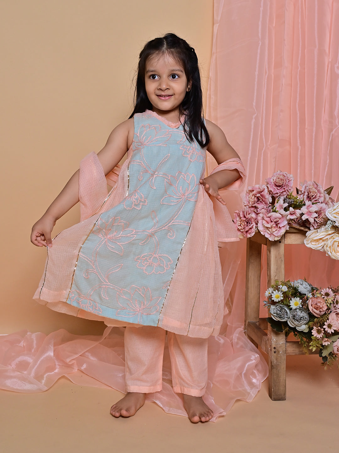 Timeless Peach Tunic Set