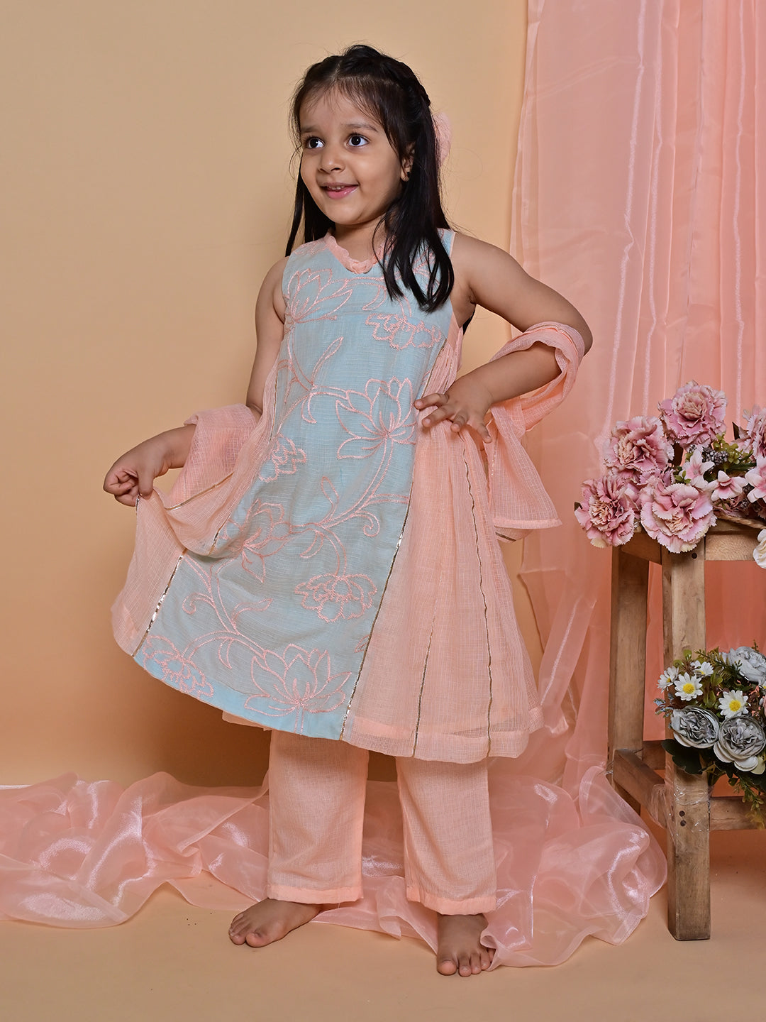 Timeless Peach Tunic Set