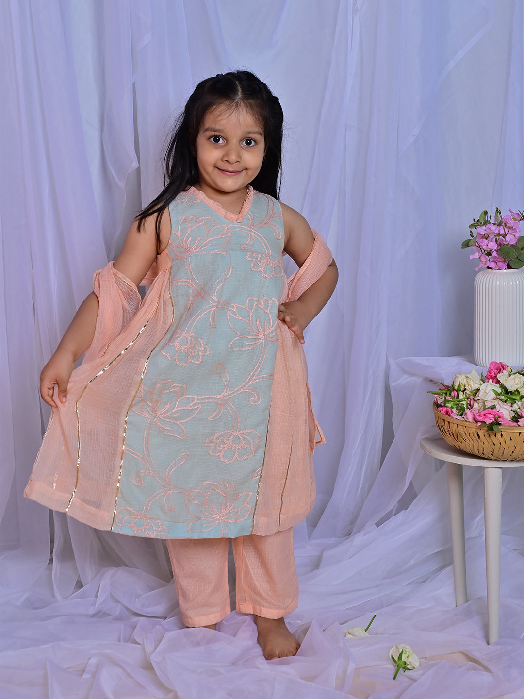Timeless Peach Tunic Set