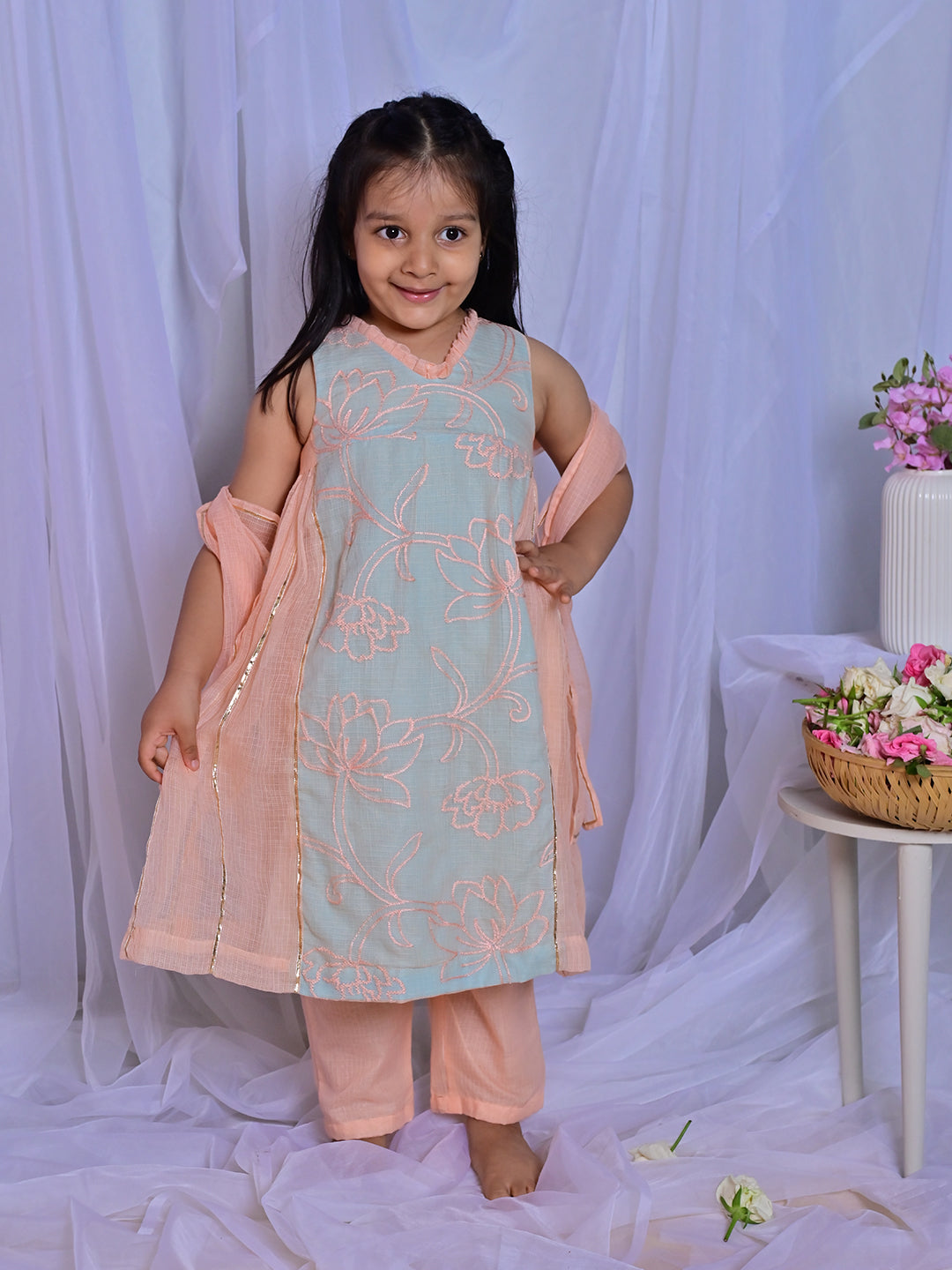 Timeless Peach Tunic Set