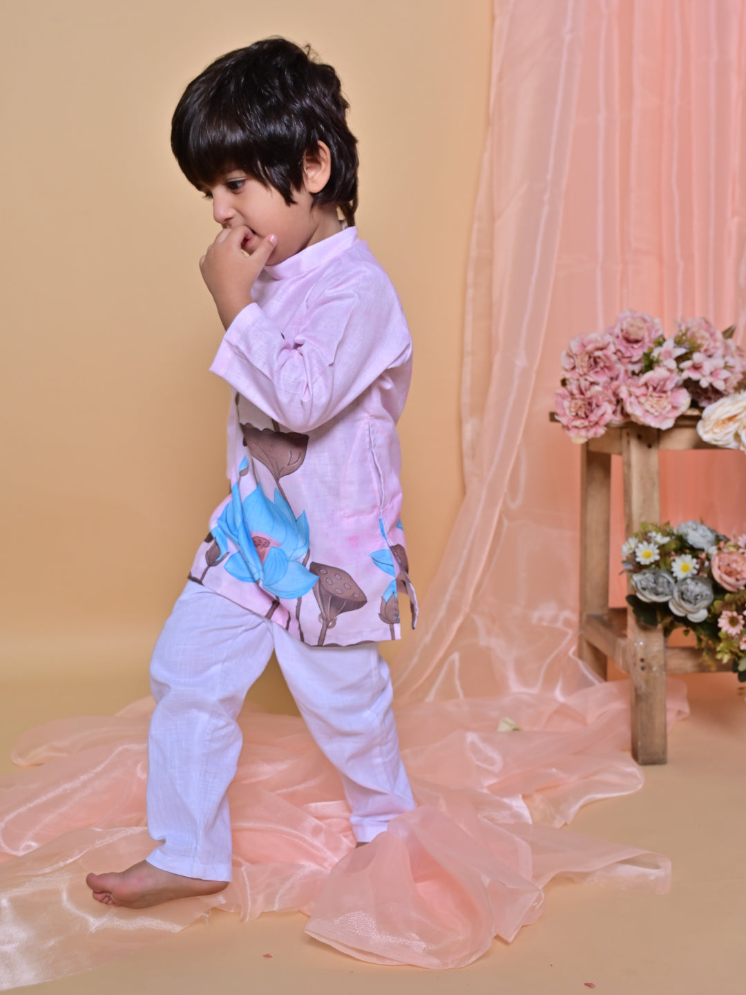Pink Lotus Kurta Set