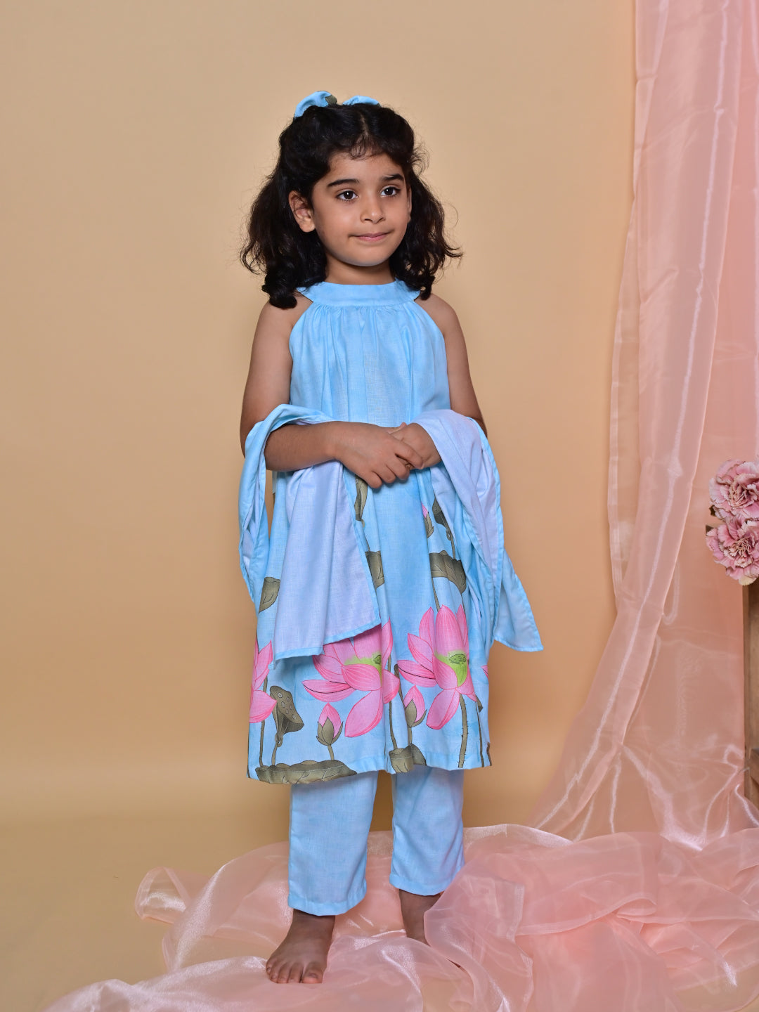 Blue Lotus Tunic Set