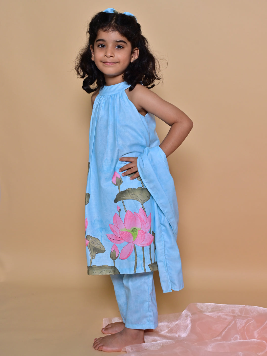 Blue Lotus Tunic Set