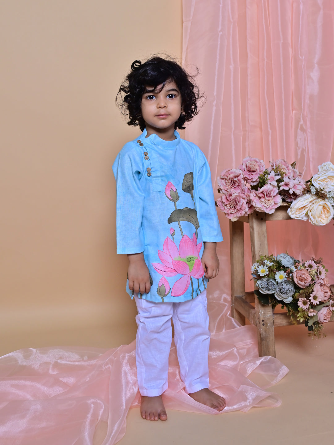Blue Lotus Kurta Set