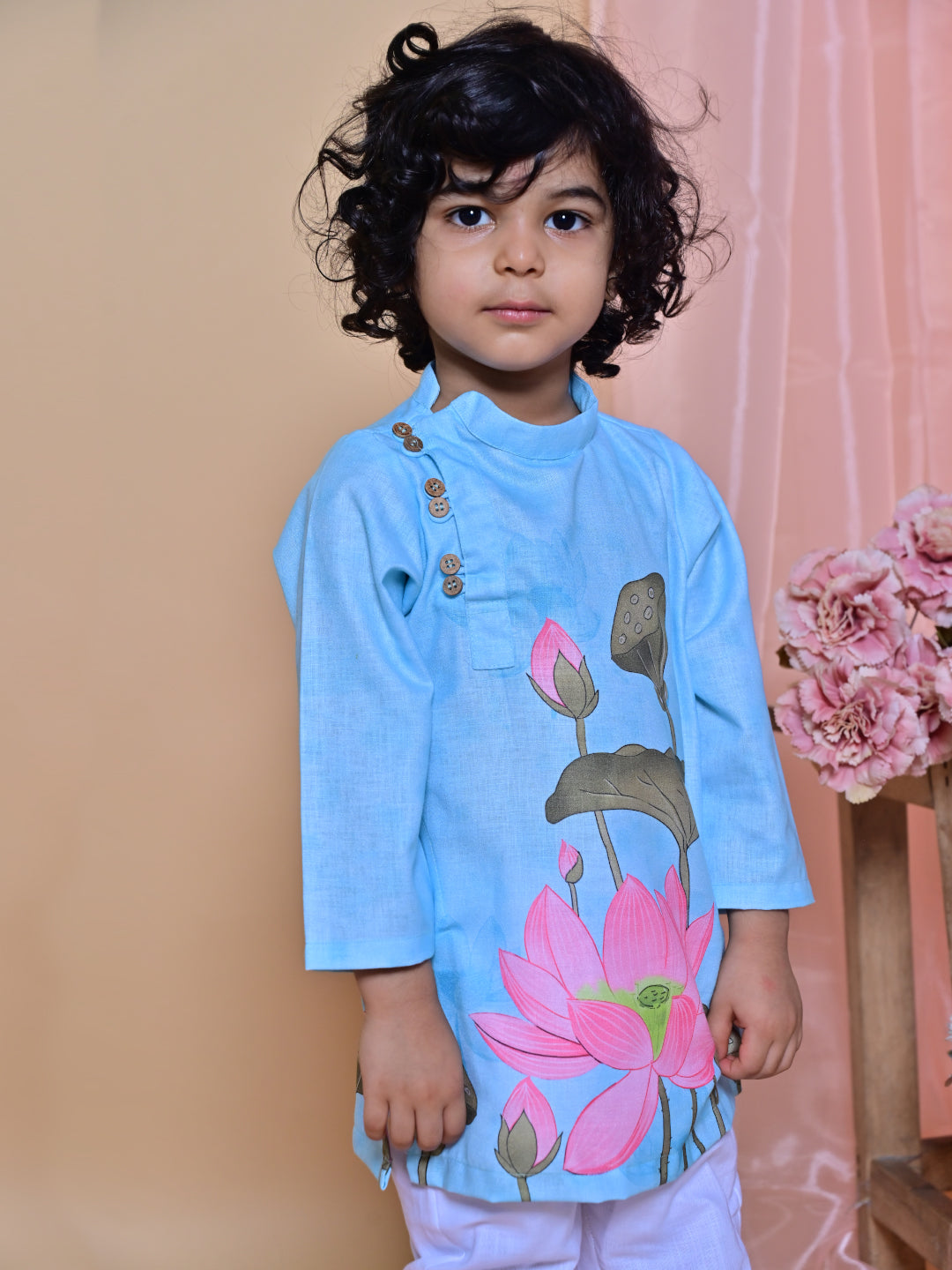 Blue Lotus Kurta Set