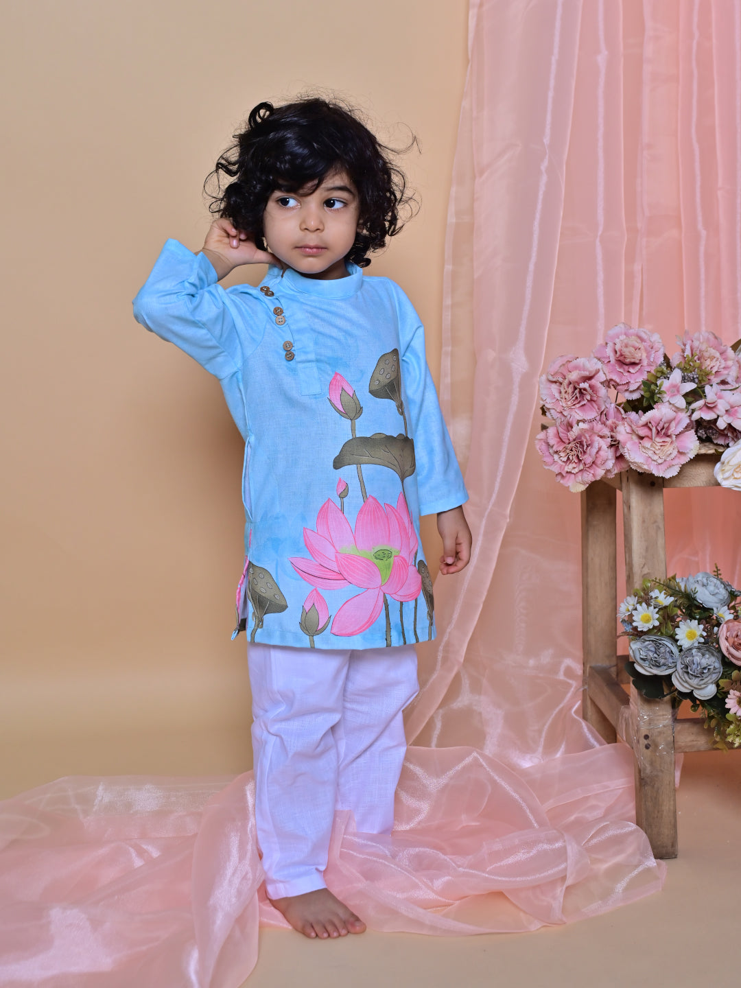 Blue Lotus Kurta Set