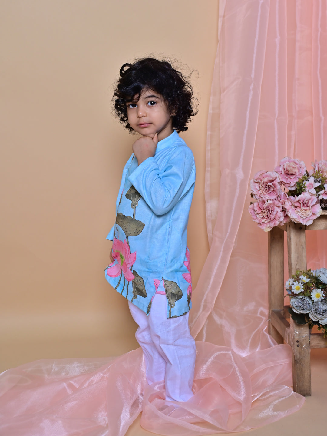 Blue Lotus Kurta Set