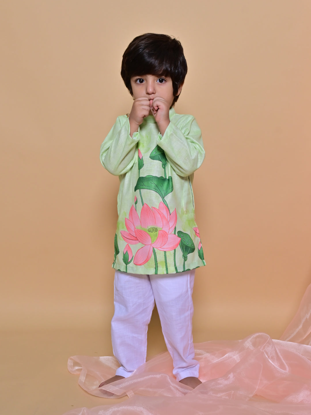 Green Lotus Kurta Set