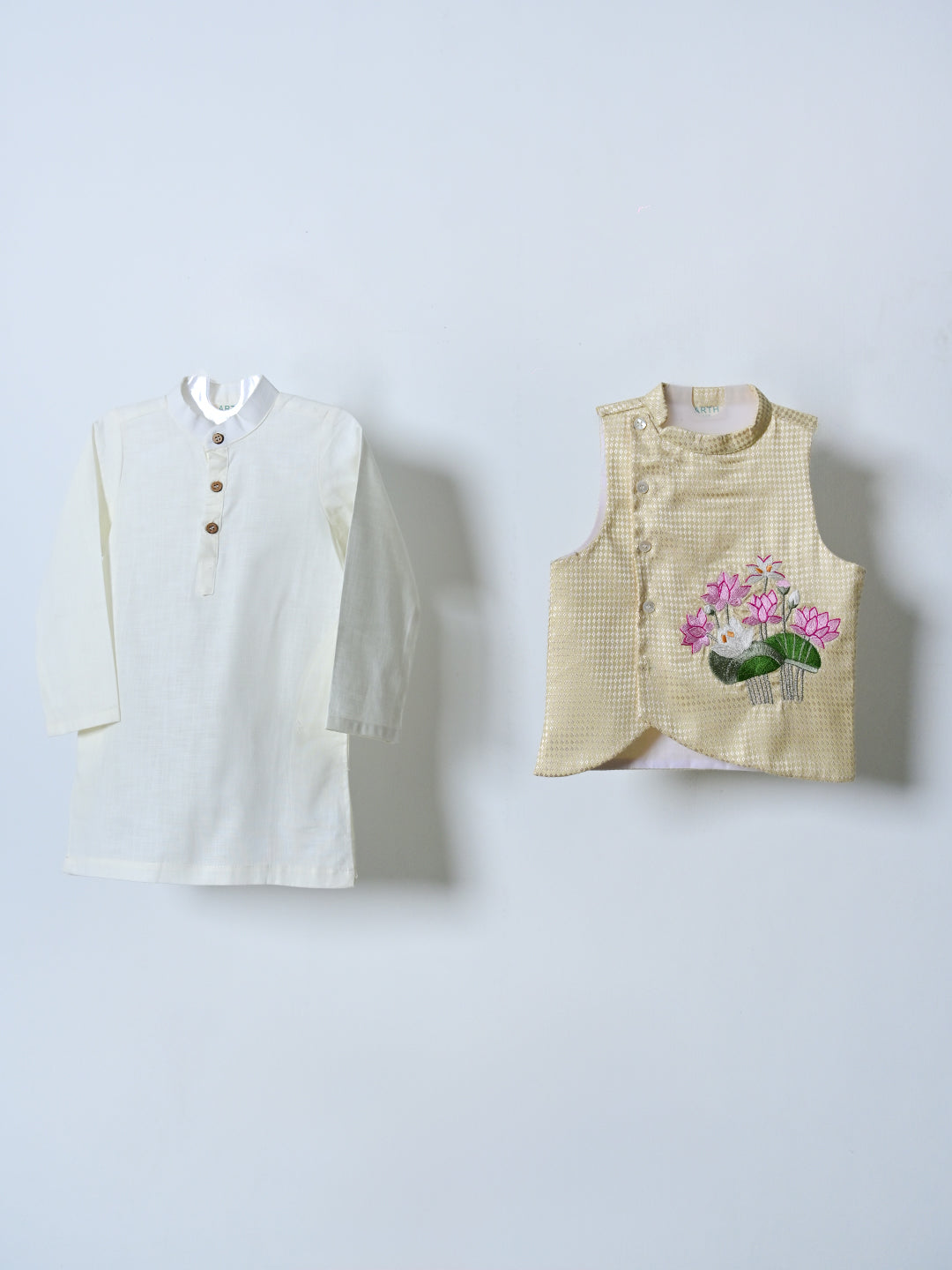 Cream Lotus Jacket Set