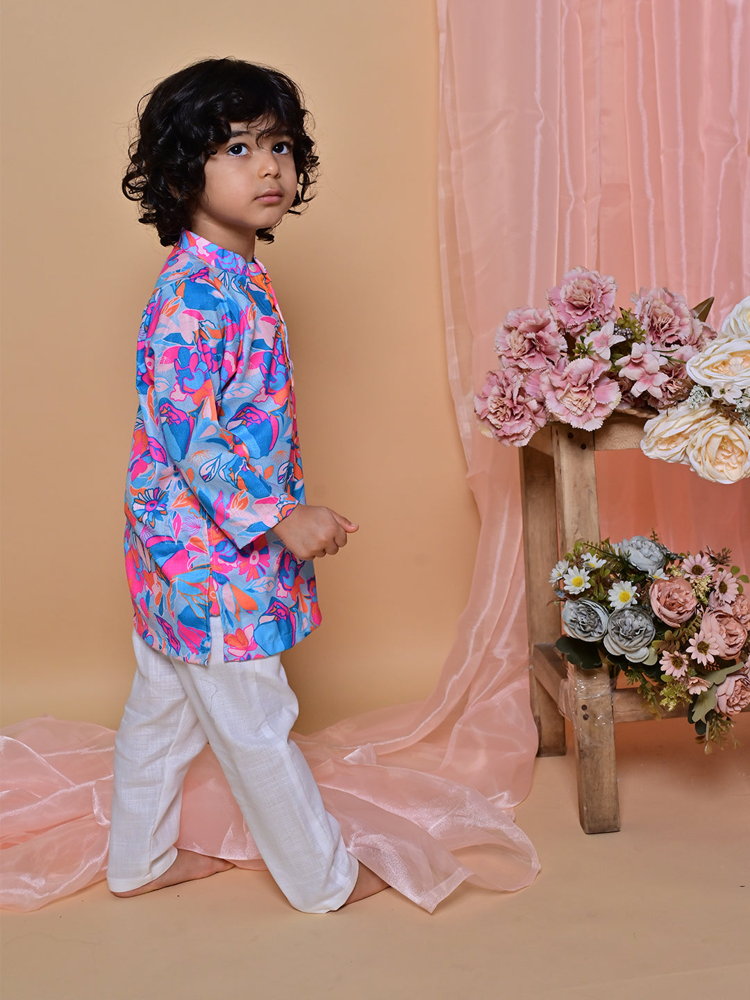 Vibrant Bloom Kurta Set
