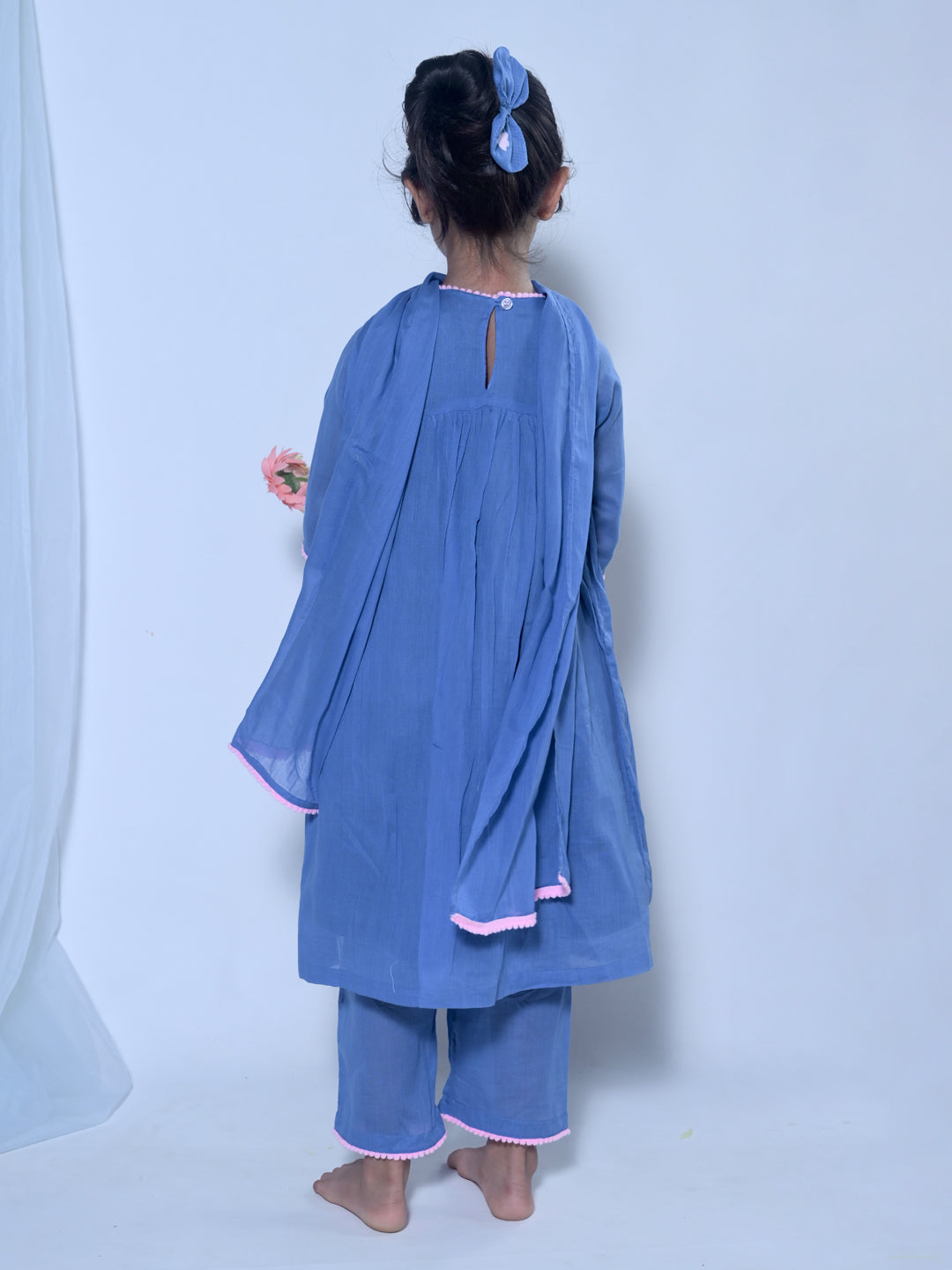 Blue Flora Tunic Set