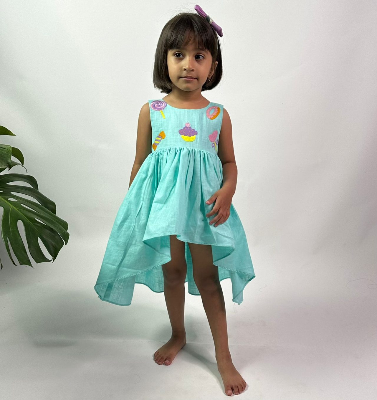 Cyan Candy Party Wear Dress