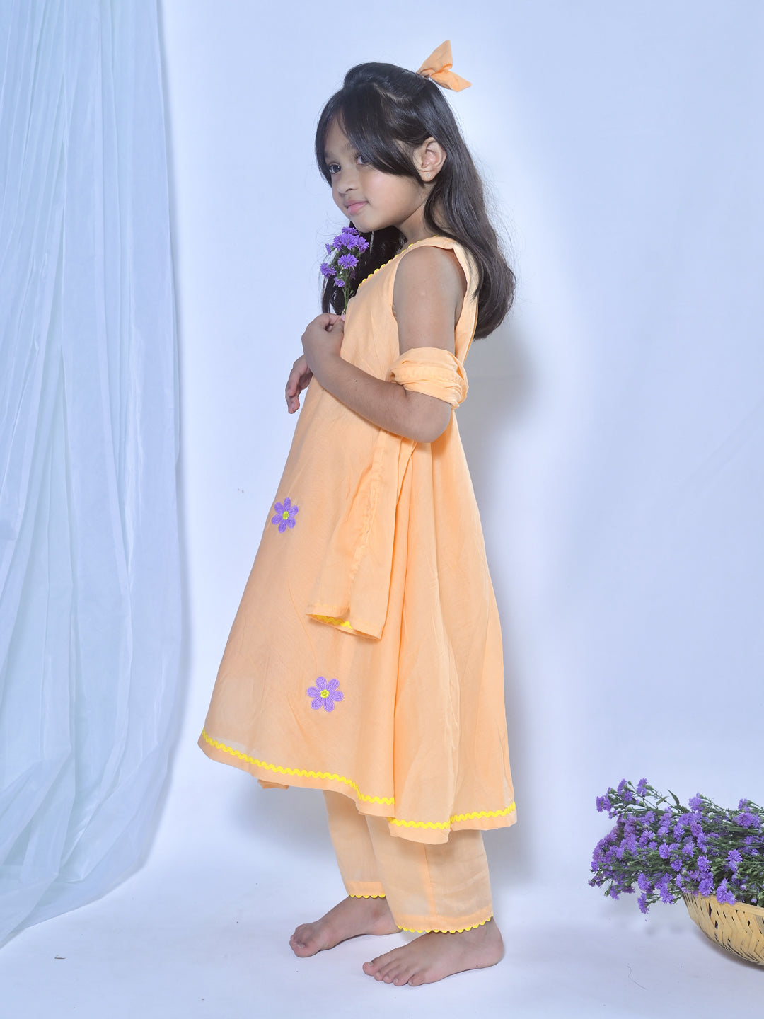 Orange Bloom Tunic Set