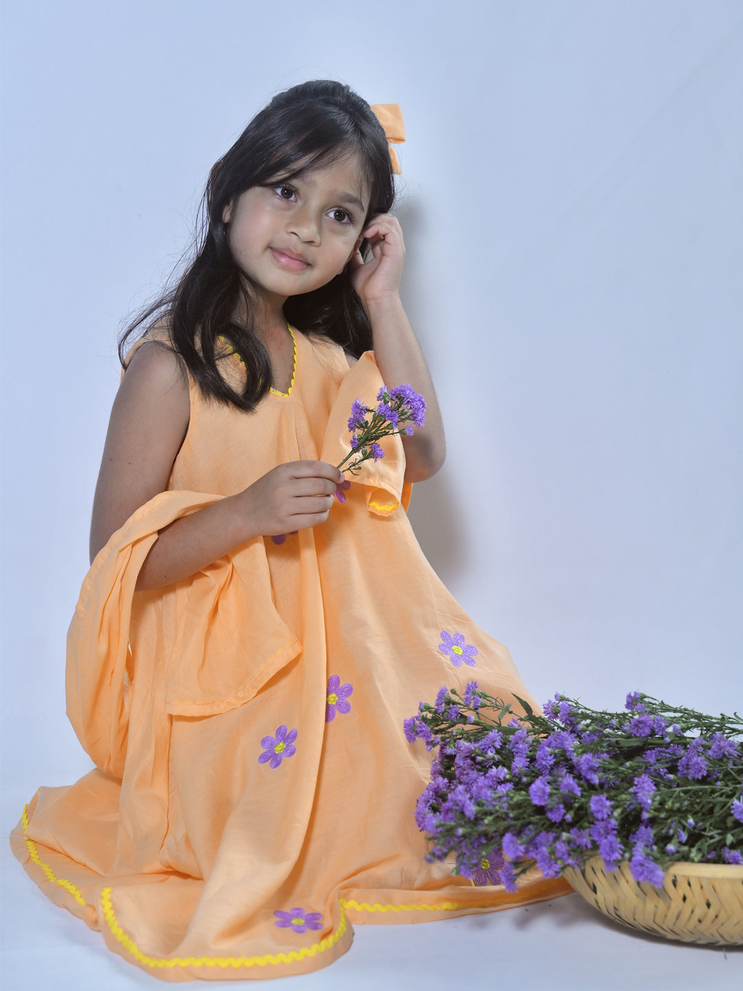 Orange Bloom Tunic Set