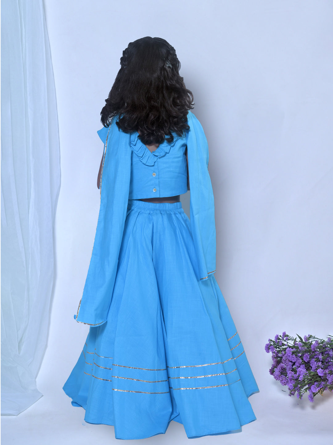 Aqua Elephant Lehenga Set