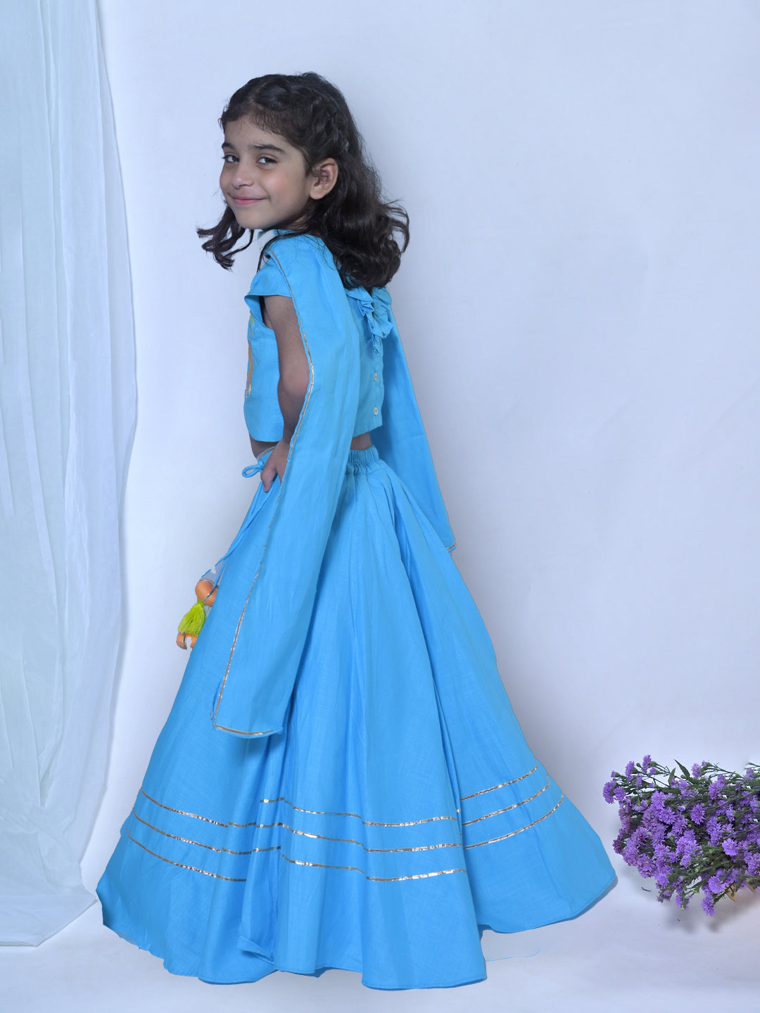 Aqua Elephant Lehenga Set