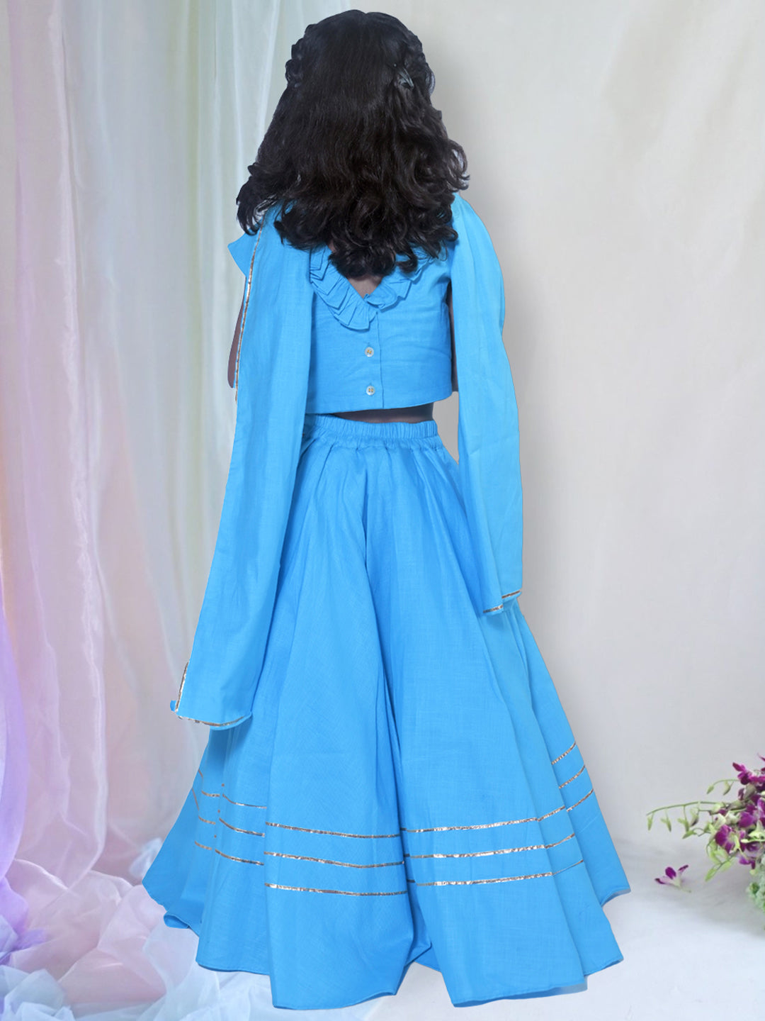 Aqua Elephant Lehenga Set