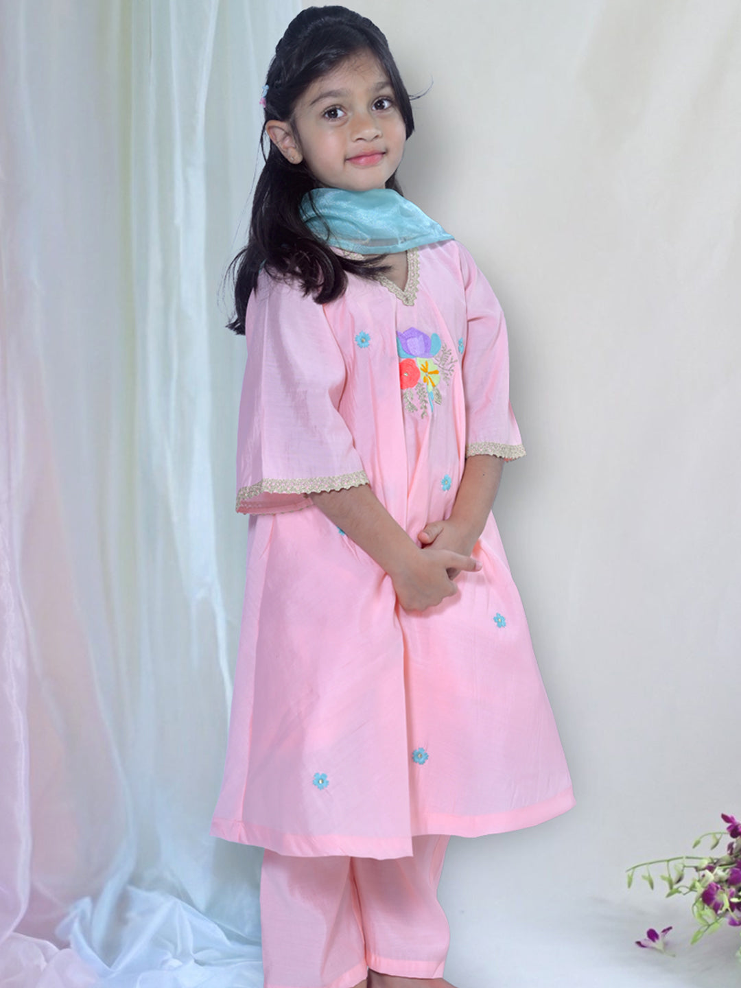 Pink Blossom tunic Set