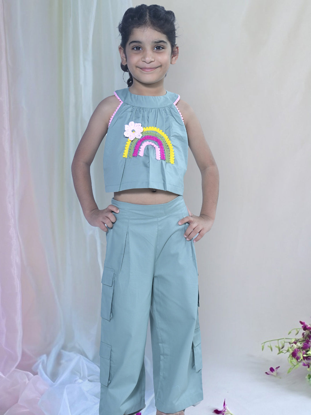 rainbow green coord set