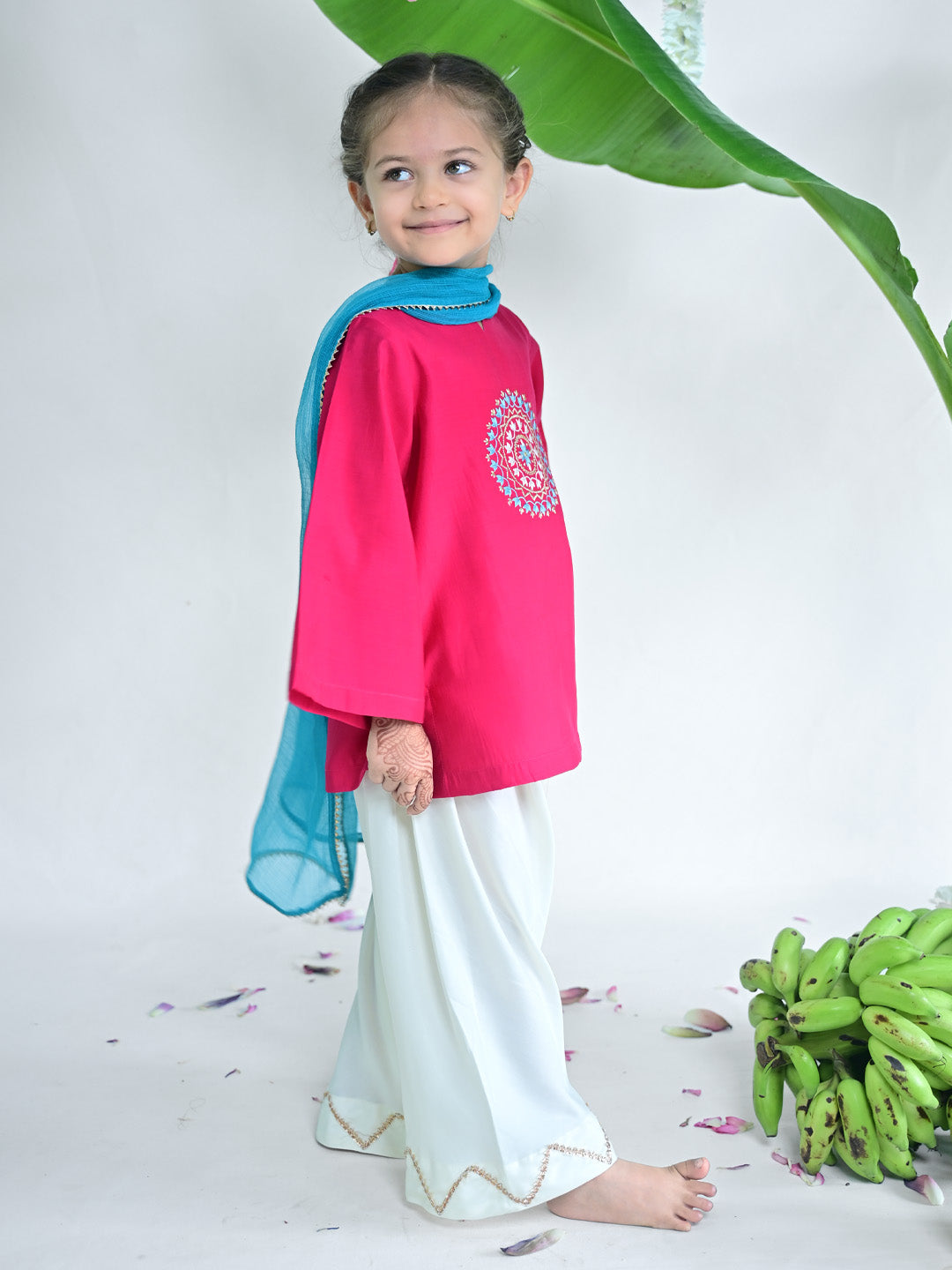 Megenta Pink Farshi Salwar Set