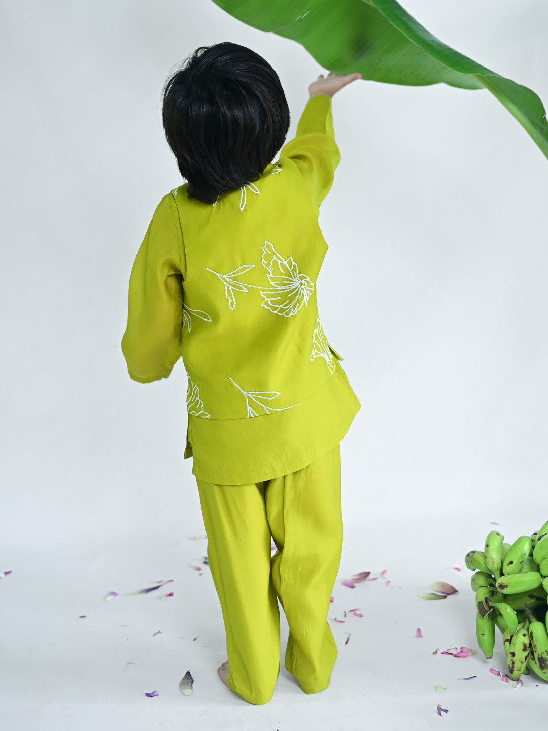 Embroidered Kurta Jacket Set